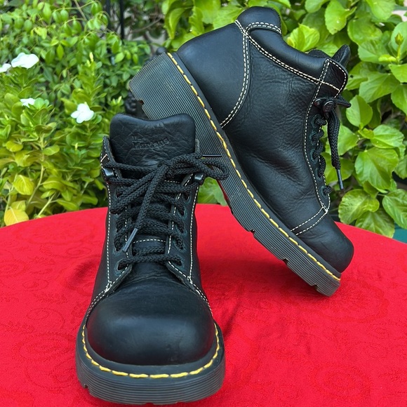 Dr. Martens Chunky Black Platform Ankle Boots - Picture 10 of 17